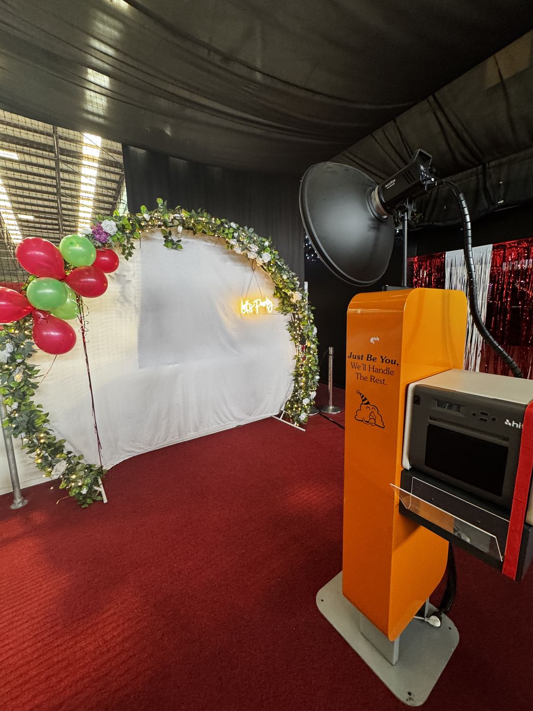 The booth at an event